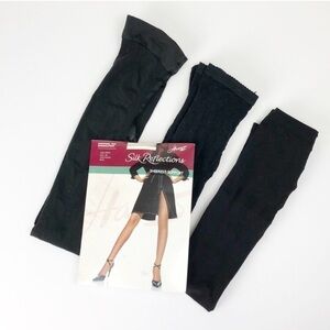 Set of nude and black hosiery